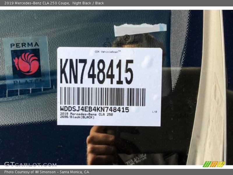 Night Black / Black 2019 Mercedes-Benz CLA 250 Coupe