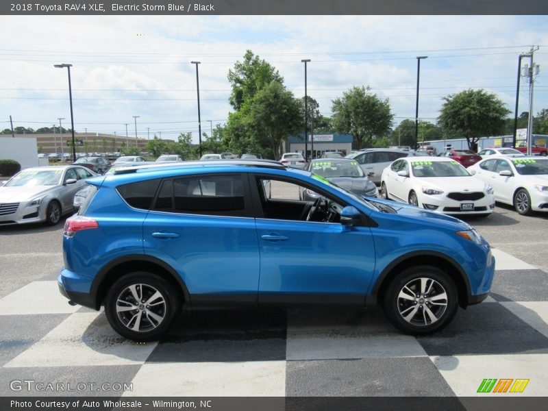 Electric Storm Blue / Black 2018 Toyota RAV4 XLE