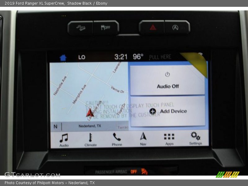 Navigation of 2019 Ranger XL SuperCrew