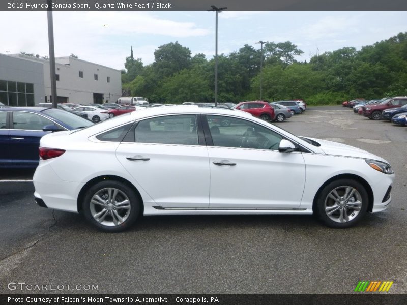 Quartz White Pearl / Black 2019 Hyundai Sonata Sport