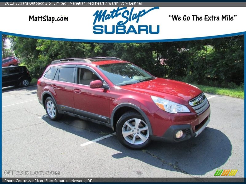 Venetian Red Pearl / Warm Ivory Leather 2013 Subaru Outback 2.5i Limited