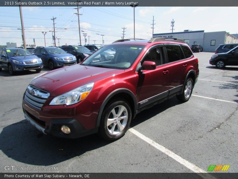 Venetian Red Pearl / Warm Ivory Leather 2013 Subaru Outback 2.5i Limited