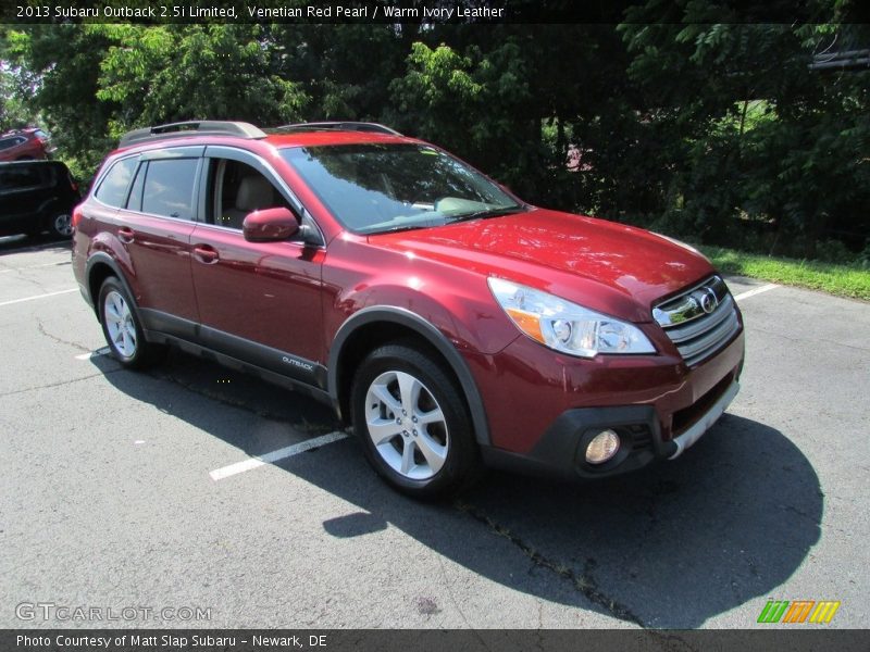Venetian Red Pearl / Warm Ivory Leather 2013 Subaru Outback 2.5i Limited
