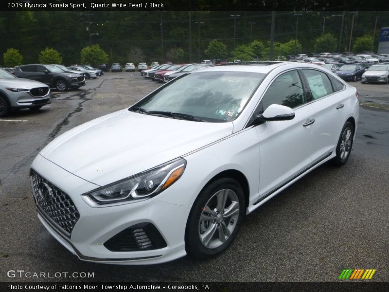 Quartz White Pearl / Black 2019 Hyundai Sonata Sport