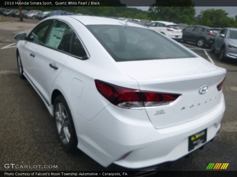 Quartz White Pearl / Black 2019 Hyundai Sonata Sport