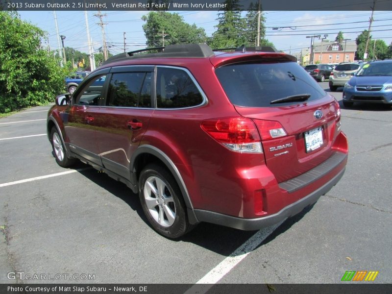 Venetian Red Pearl / Warm Ivory Leather 2013 Subaru Outback 2.5i Limited