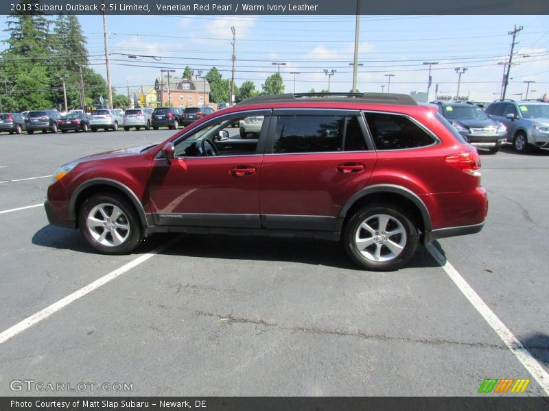 Venetian Red Pearl / Warm Ivory Leather 2013 Subaru Outback 2.5i Limited