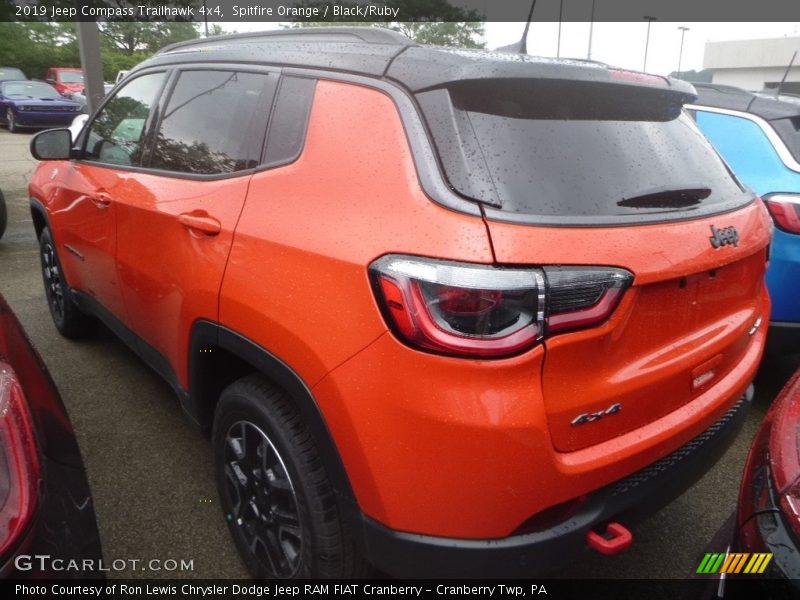 Spitfire Orange / Black/Ruby 2019 Jeep Compass Trailhawk 4x4