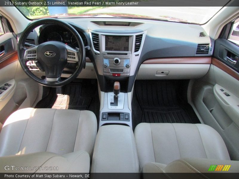 Venetian Red Pearl / Warm Ivory Leather 2013 Subaru Outback 2.5i Limited