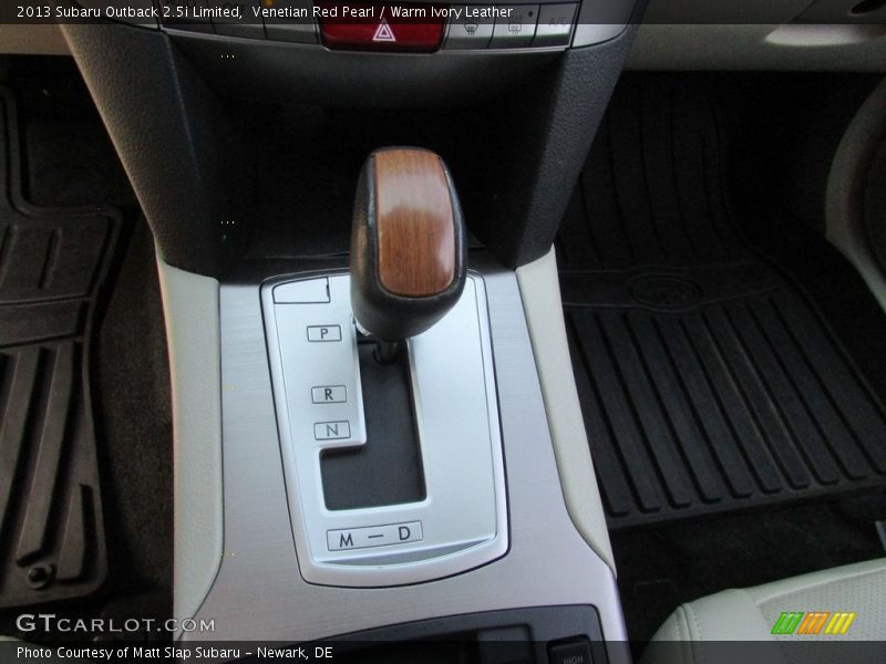 Venetian Red Pearl / Warm Ivory Leather 2013 Subaru Outback 2.5i Limited