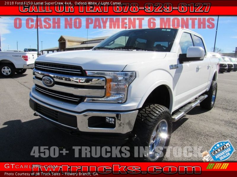 Oxford White / Light Camel 2018 Ford F150 Lariat SuperCrew 4x4