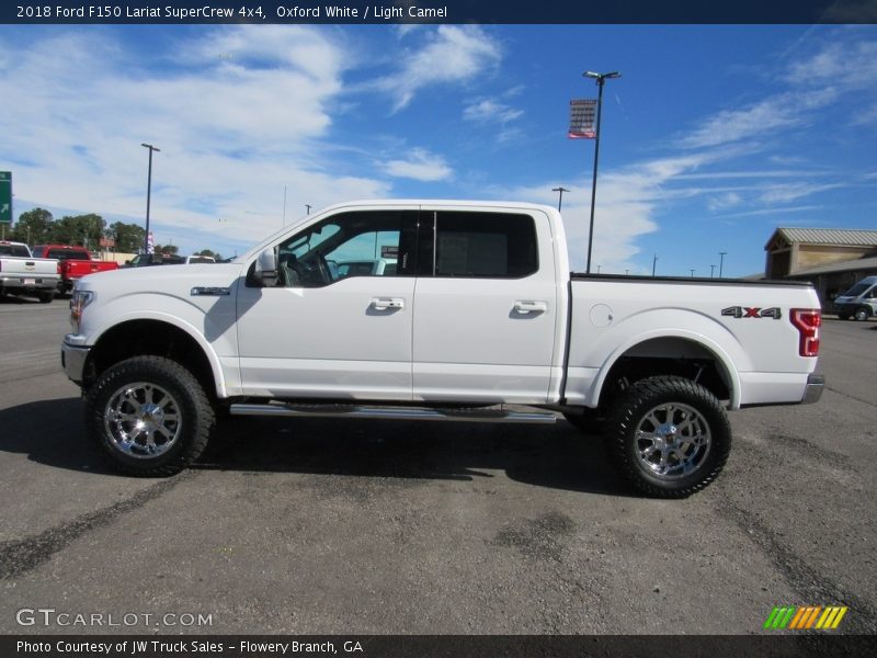 Oxford White / Light Camel 2018 Ford F150 Lariat SuperCrew 4x4