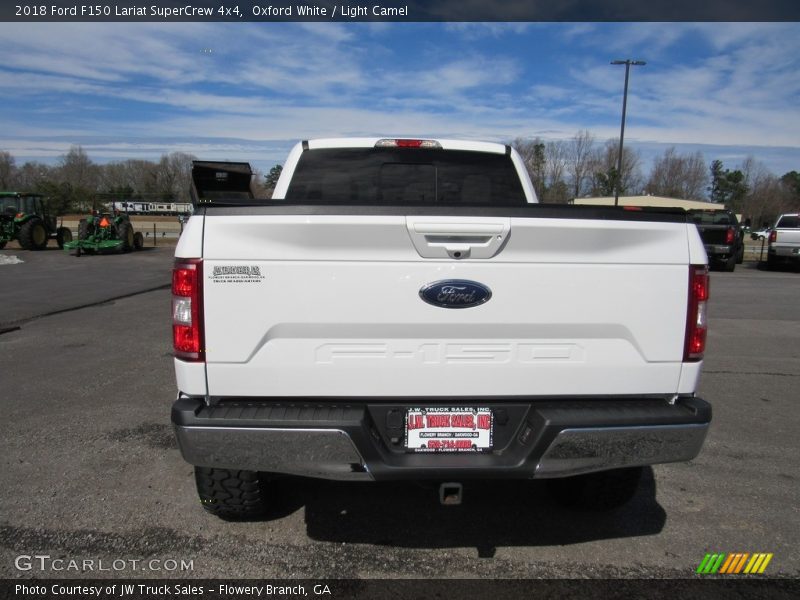 Oxford White / Light Camel 2018 Ford F150 Lariat SuperCrew 4x4