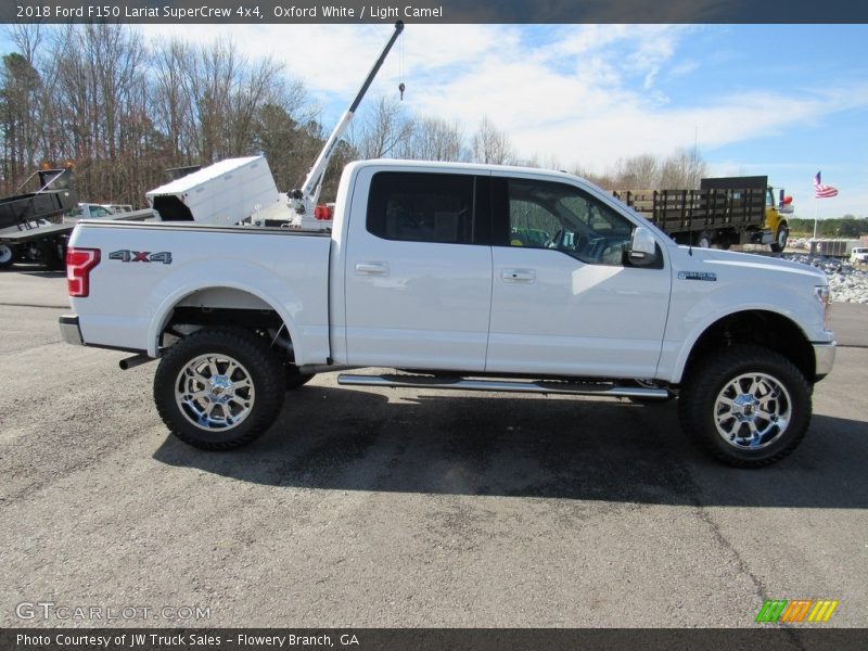 Oxford White / Light Camel 2018 Ford F150 Lariat SuperCrew 4x4