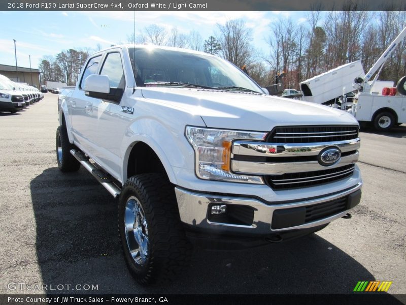 Oxford White / Light Camel 2018 Ford F150 Lariat SuperCrew 4x4