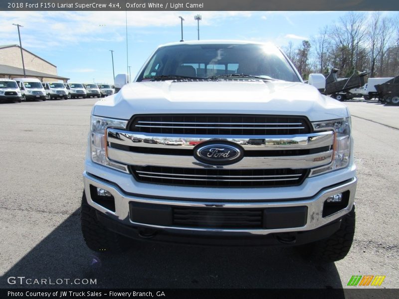 Oxford White / Light Camel 2018 Ford F150 Lariat SuperCrew 4x4