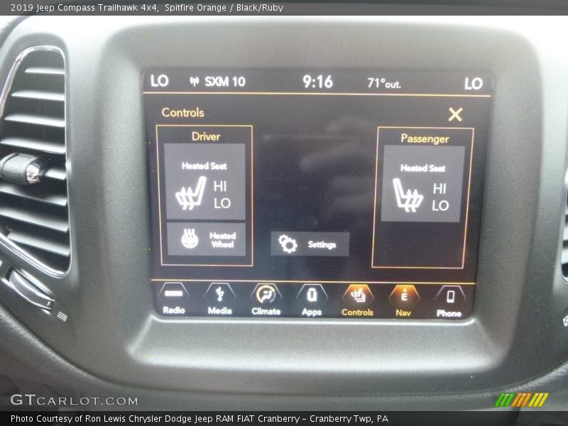 Spitfire Orange / Black/Ruby 2019 Jeep Compass Trailhawk 4x4