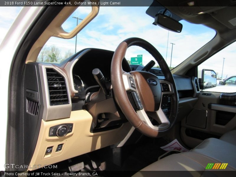 Oxford White / Light Camel 2018 Ford F150 Lariat SuperCrew 4x4