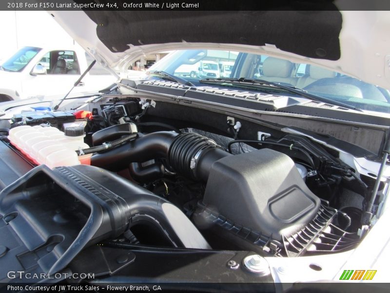 Oxford White / Light Camel 2018 Ford F150 Lariat SuperCrew 4x4