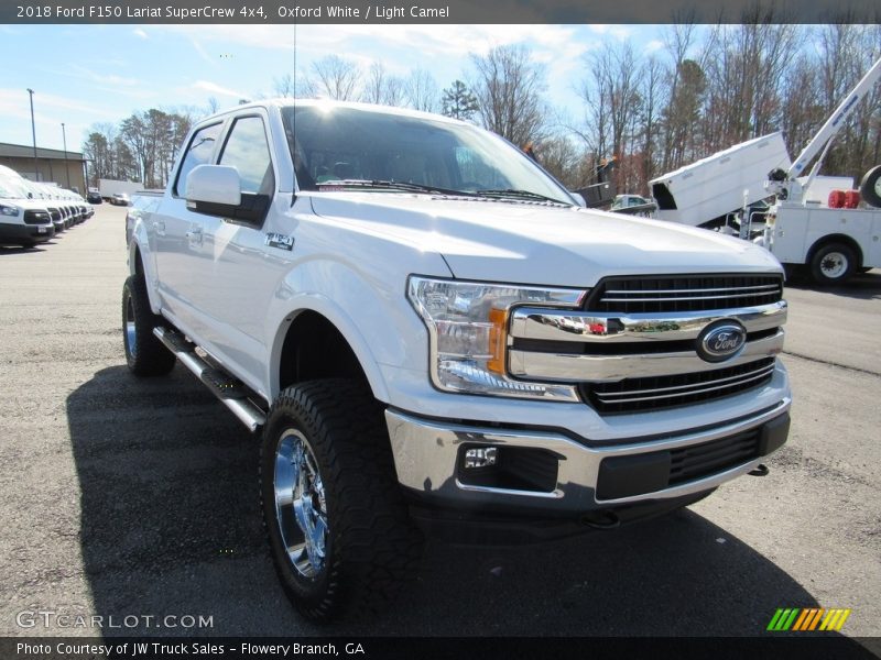 Oxford White / Light Camel 2018 Ford F150 Lariat SuperCrew 4x4