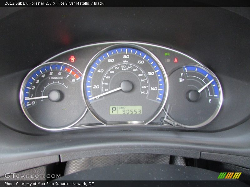 Ice Silver Metallic / Black 2012 Subaru Forester 2.5 X