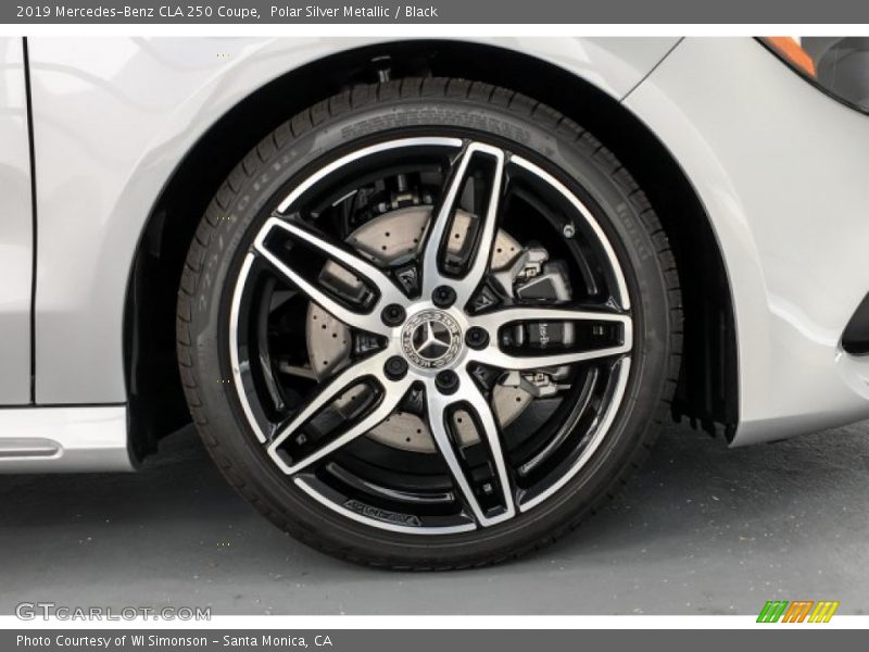 Polar Silver Metallic / Black 2019 Mercedes-Benz CLA 250 Coupe