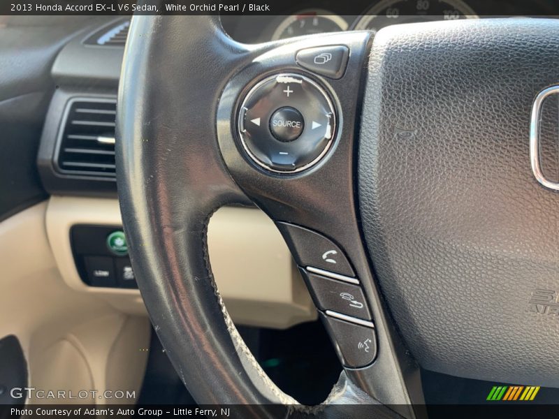 White Orchid Pearl / Black 2013 Honda Accord EX-L V6 Sedan