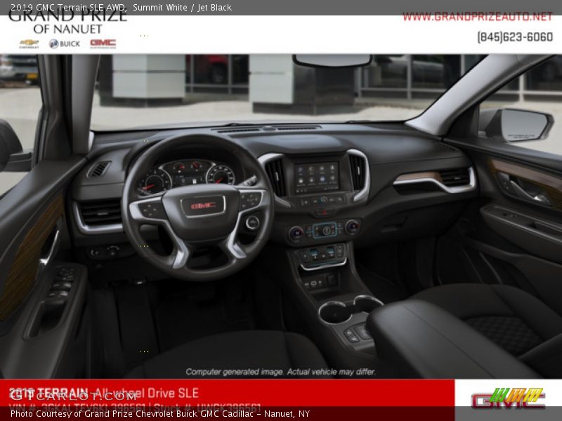 Summit White / Jet Black 2019 GMC Terrain SLE AWD