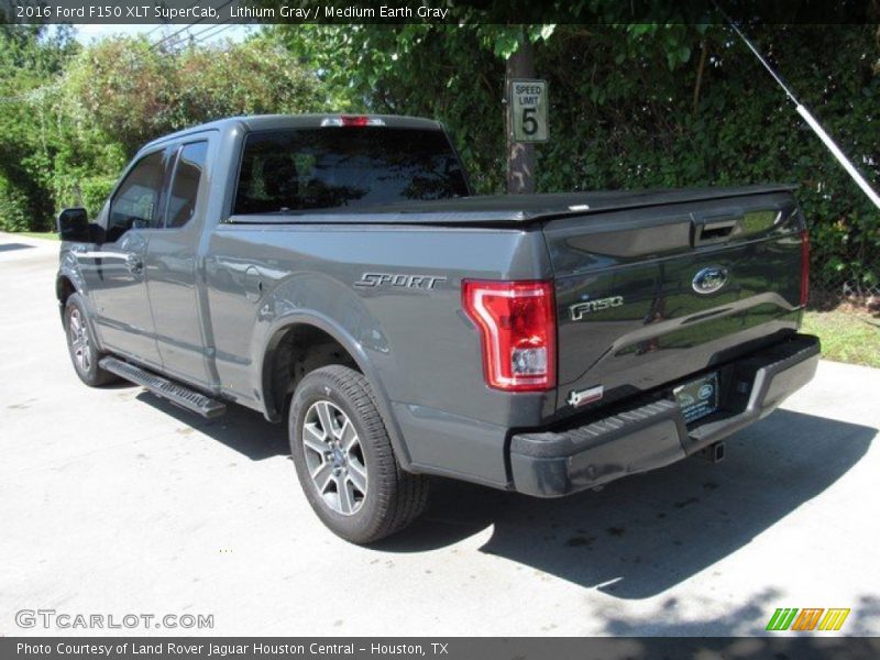 Lithium Gray / Medium Earth Gray 2016 Ford F150 XLT SuperCab