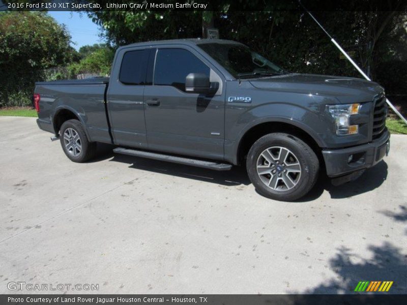 Lithium Gray / Medium Earth Gray 2016 Ford F150 XLT SuperCab