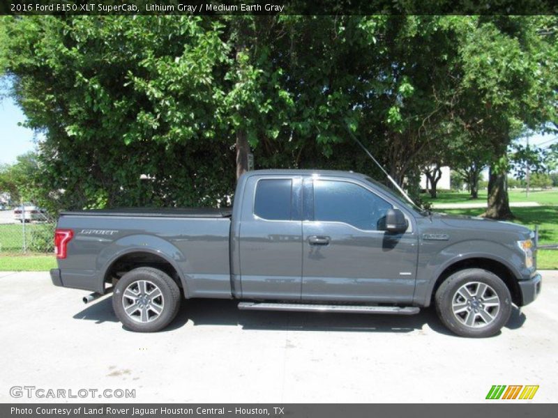 Lithium Gray / Medium Earth Gray 2016 Ford F150 XLT SuperCab