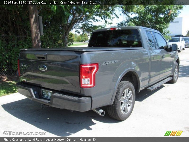 Lithium Gray / Medium Earth Gray 2016 Ford F150 XLT SuperCab