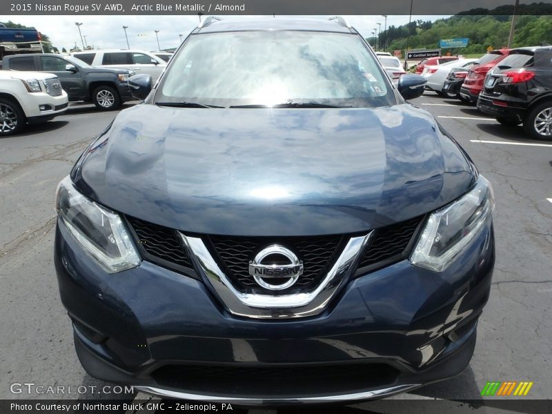 Arctic Blue Metallic / Almond 2015 Nissan Rogue SV AWD