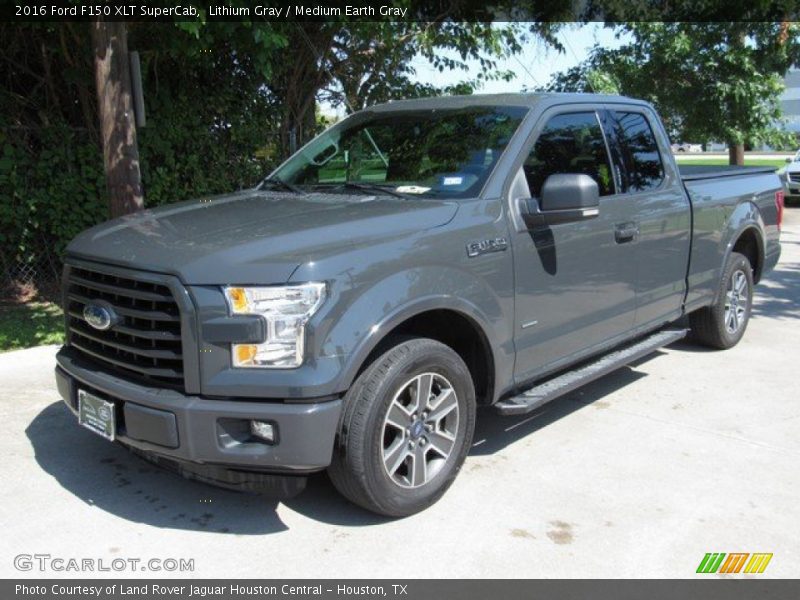 Lithium Gray / Medium Earth Gray 2016 Ford F150 XLT SuperCab