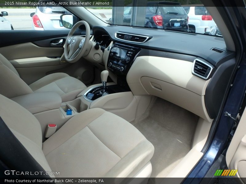 Arctic Blue Metallic / Almond 2015 Nissan Rogue SV AWD