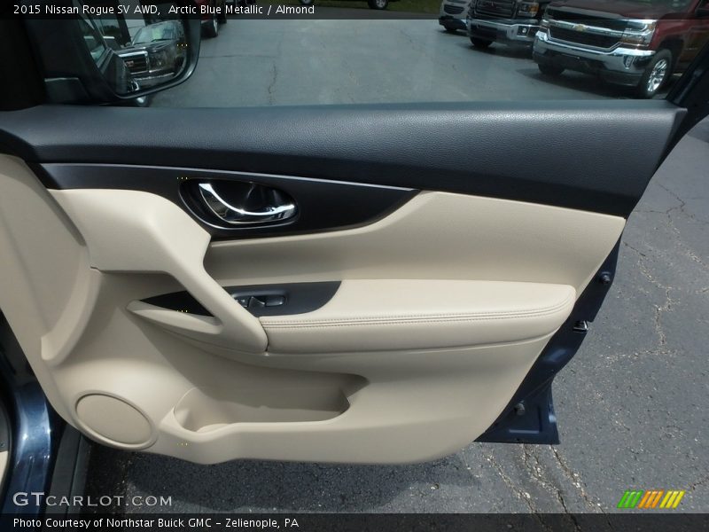 Arctic Blue Metallic / Almond 2015 Nissan Rogue SV AWD