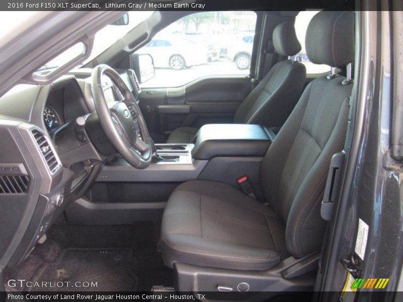 Lithium Gray / Medium Earth Gray 2016 Ford F150 XLT SuperCab
