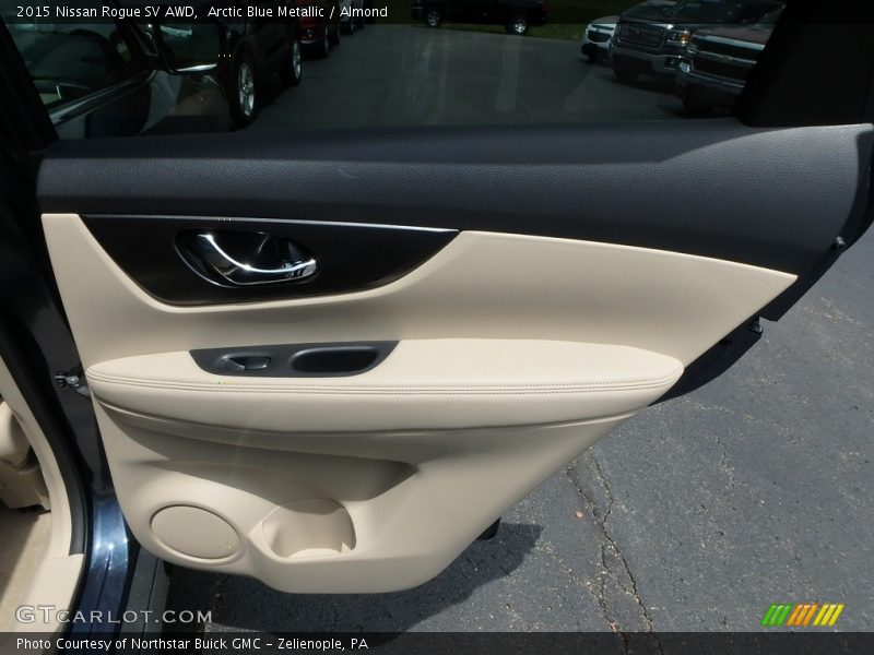 Arctic Blue Metallic / Almond 2015 Nissan Rogue SV AWD