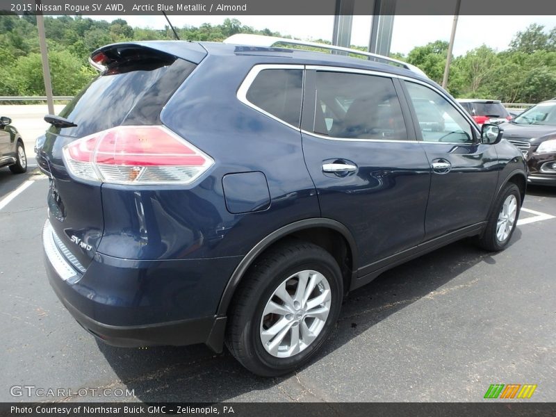 Arctic Blue Metallic / Almond 2015 Nissan Rogue SV AWD