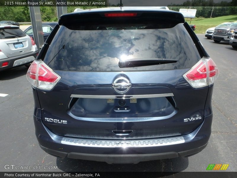Arctic Blue Metallic / Almond 2015 Nissan Rogue SV AWD