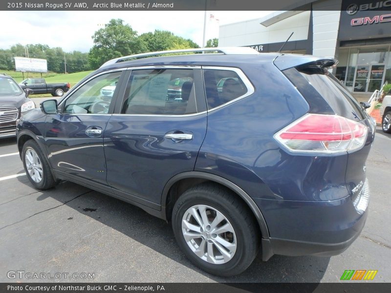 Arctic Blue Metallic / Almond 2015 Nissan Rogue SV AWD