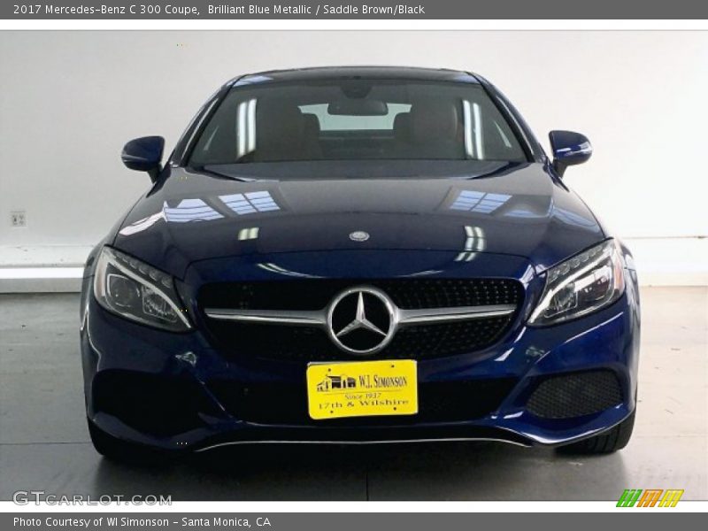 Brilliant Blue Metallic / Saddle Brown/Black 2017 Mercedes-Benz C 300 Coupe