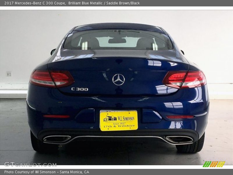 Brilliant Blue Metallic / Saddle Brown/Black 2017 Mercedes-Benz C 300 Coupe