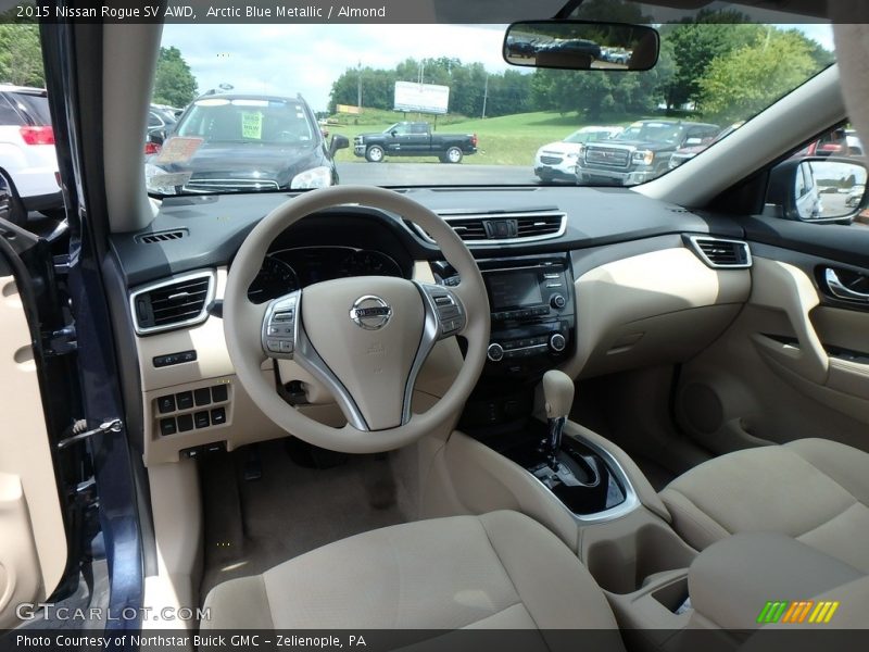 Arctic Blue Metallic / Almond 2015 Nissan Rogue SV AWD