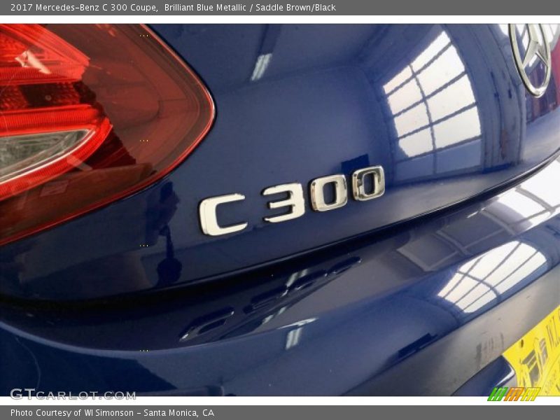 Brilliant Blue Metallic / Saddle Brown/Black 2017 Mercedes-Benz C 300 Coupe