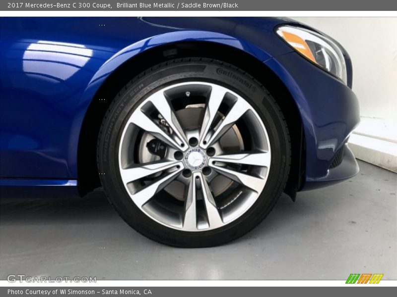 Brilliant Blue Metallic / Saddle Brown/Black 2017 Mercedes-Benz C 300 Coupe