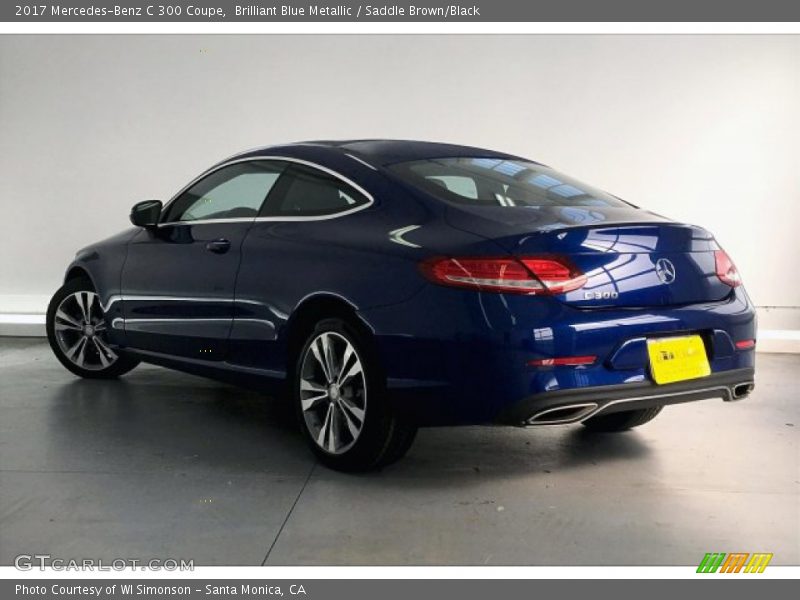 Brilliant Blue Metallic / Saddle Brown/Black 2017 Mercedes-Benz C 300 Coupe