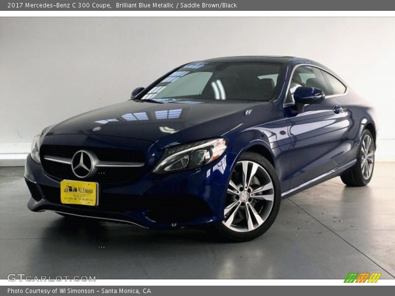 Brilliant Blue Metallic / Saddle Brown/Black 2017 Mercedes-Benz C 300 Coupe