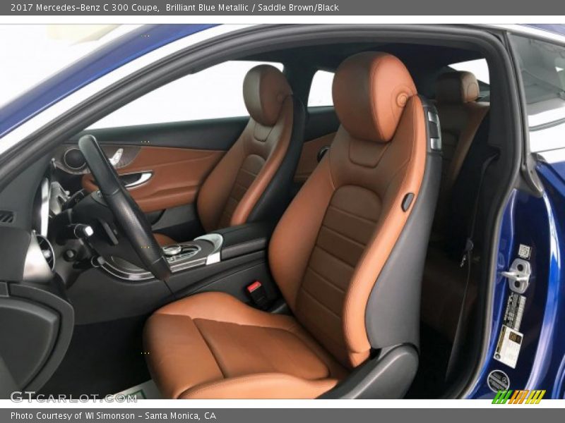 Brilliant Blue Metallic / Saddle Brown/Black 2017 Mercedes-Benz C 300 Coupe