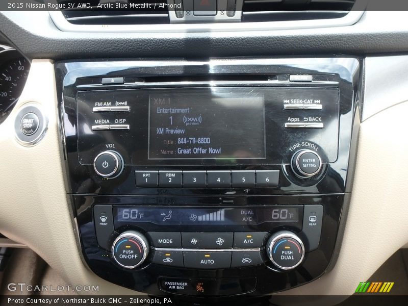Arctic Blue Metallic / Almond 2015 Nissan Rogue SV AWD